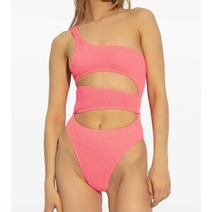 Bond-eye Rico Cutout One Shoulder Swimsuit One Size